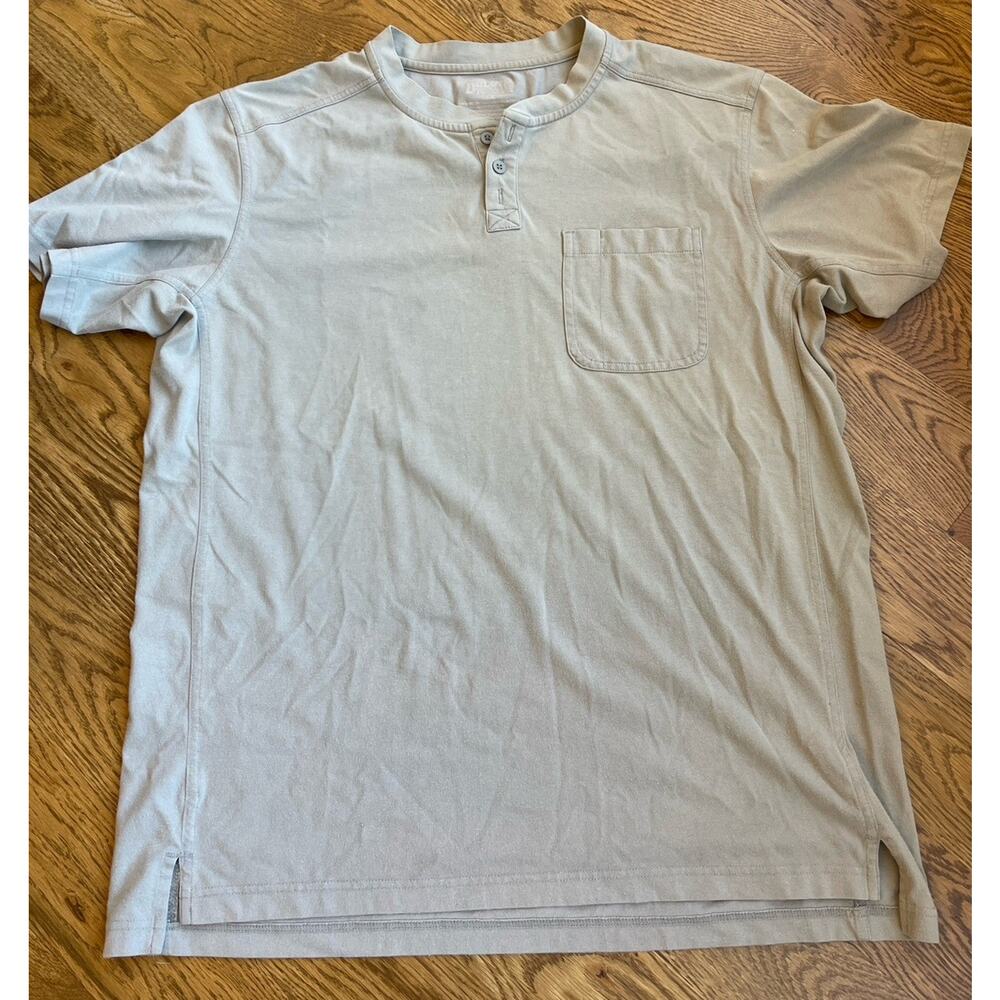 Duluth Trading Co. Men's Gray Short Sleeve Henley Neck Coolmax T-Shirt Size Xl‎